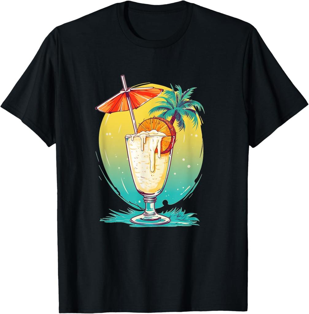 Tropical Pina Colada Fruit Fun Refreshing Vibes Unisex T-Shirt