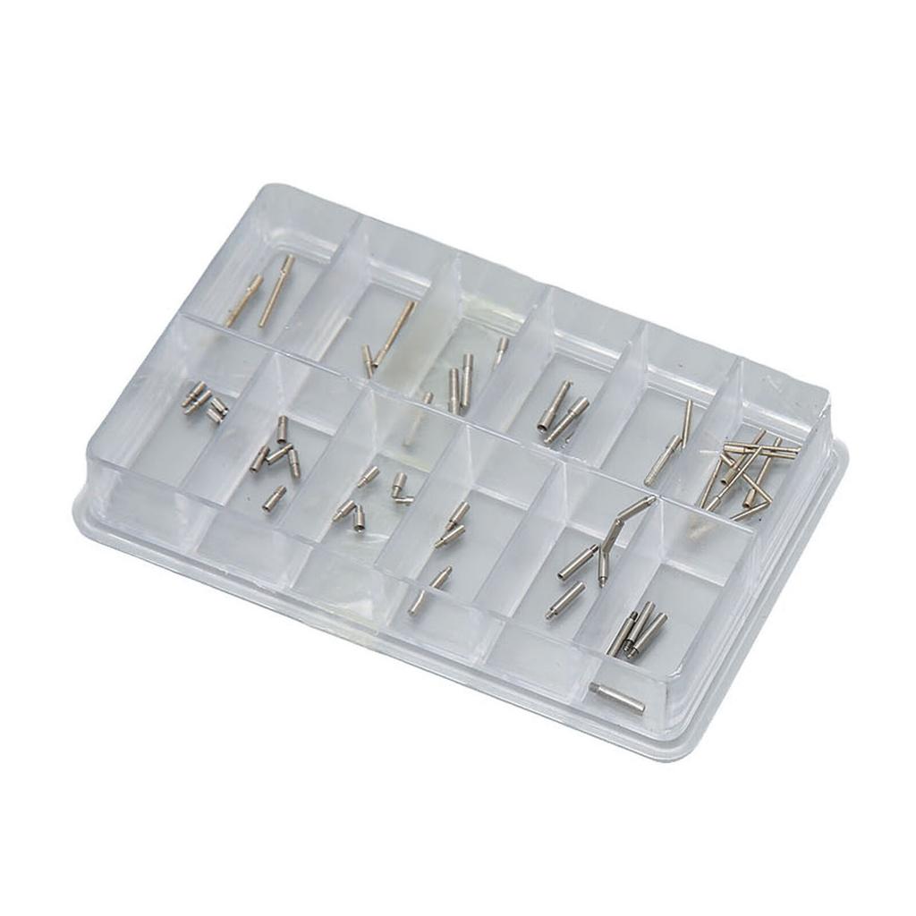 60 шт. 12 размеров Удлинитель часового вала из нержавеющей стали Переходник-соединитель заводной головки часового вала для инструментов и деталей часового мастера