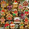 16Pcs Christmas Decorations, Gingerbread House Ornaments, Festive Tree Hanging Decor for Holiday Party, Classroom and Office, Family Activity