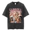 Сабрина Карпентер Short N' Sweet Tour Винтажные стираные футболки Подарок фанатам Мужская Женская Одежда Модная Эстетичная Футболки Уличная Мода