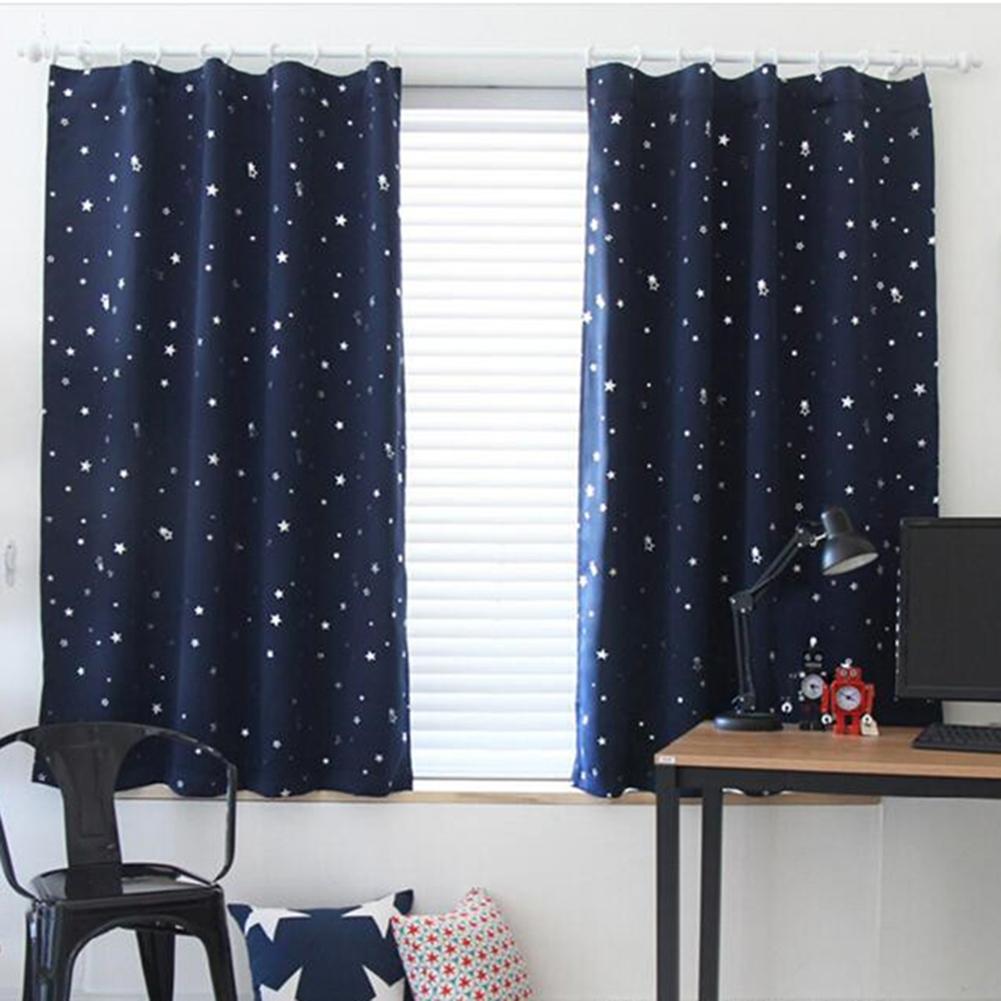 Великобритания Полное затемнение Звезды Спальня Балкон Шторы Крючок Люверсы Пурда