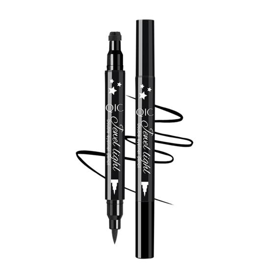 Двусторонняя подводка для глаз, очаровательная звезда, сердце, цветок, черная жидкая подводка для глаз, ручка, принадлежности для макияжа глаз