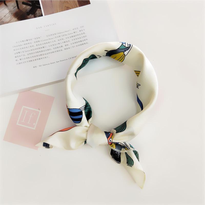 50 Spring/Summer New Small Scarf Small Square Scarf Women'S Professional Decoration Printed Professional Fashion Scarf