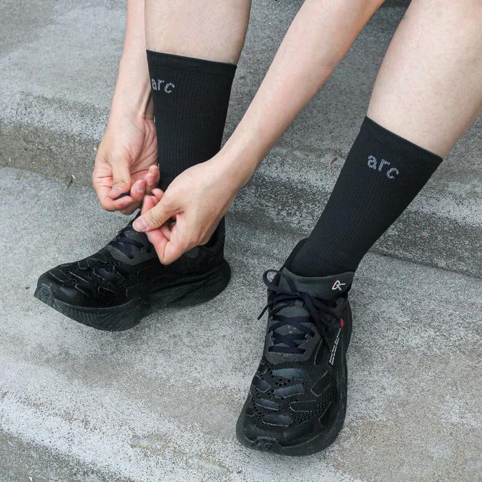 [ARC] Run Crew Socks - Black