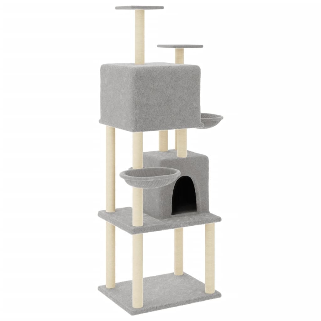 Scratching Post with Sisal Scratching Posts Light Grey 180 cm