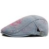 Spring Fashion Print Denim Women's Beret Summer Soft Top Breathable Sun Visor Hat Men Flat Cap Newsboy Caps Adjustable