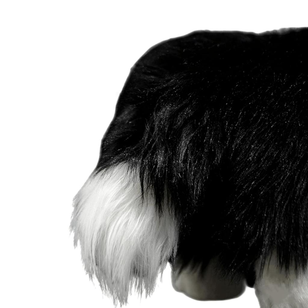 Lilizzhoumax Border Collie Stuffed Realistic Dog Plush Super Soft Plush Toy for Home Decor 11 Medium Animal, Toy, Girls, Kids, (Black & White, Inch),