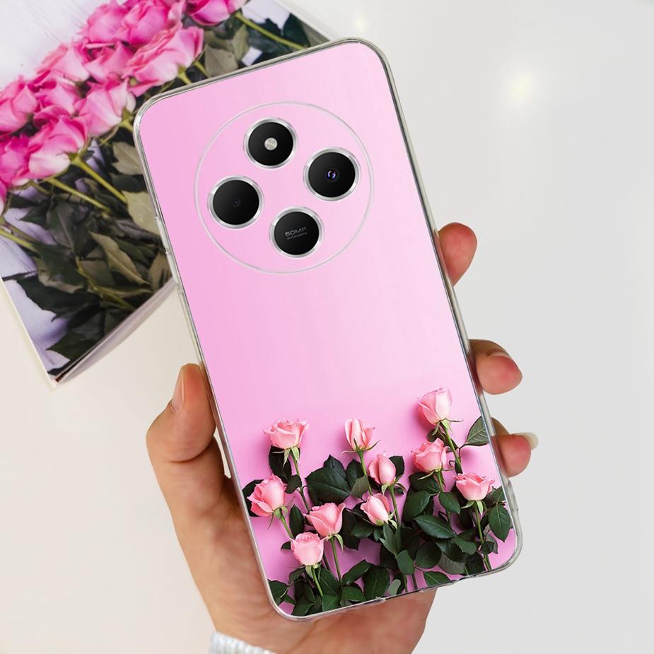 Чехол для Xiaomi Redmi 14C Милый Кот Бабочка Расписной Чехол Прозрачный Силиконовый Мягкий ТПУ Чехол для Телефона Для Xiaomi Redmi 14C Redmi14C Чехлы