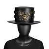 Steampunk Plague Doctor Hat Unisex Punk Fedora Wide Brim Leather Look Costume Accessory Halloween Party