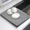 Коврик для сушки посуды для кухонной столешницы 15,7" x 11,8" Большой коврик для сушки посуды Диатомитовый коврик для организации кухонной раковины