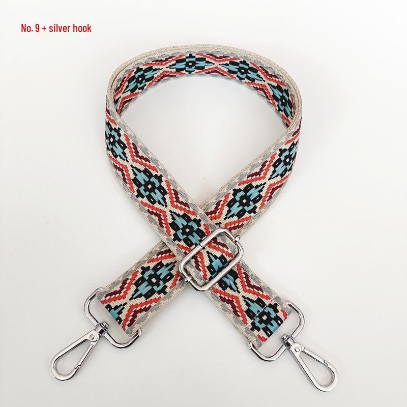 Красочный жаккардовый широкий плечевой ремень для женских сумок - Холщовый аксессуар для кроссбоди и рюкзака