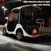 Slow Moving Vehicle Sign 2 Pack,7"X8" Diamond Grade Reflective Sticker,Car Safety Sticker And Decal,SMV Sign For Golf Cart(Red,2Pack)