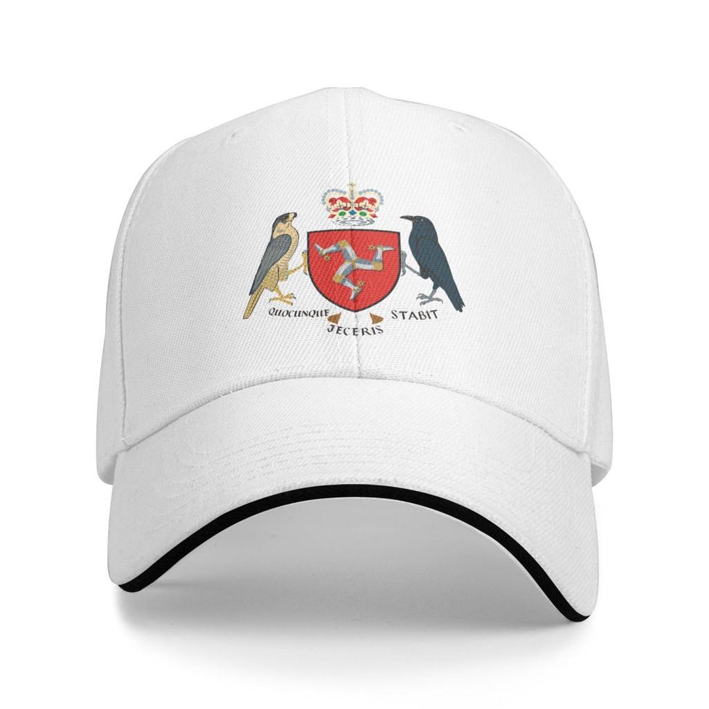 Coat of arms of The Isle of Man Adjustable Baseball Cap Unisex Sandwich Dad Hat Golf Hat