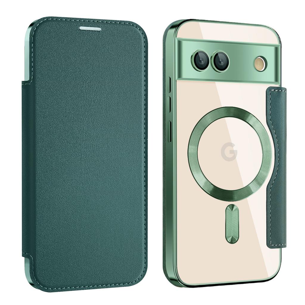 Популярный в Европе и США для Google Pixel 8a, флип-чехол с магнитной застежкой, кожаный чехол Pixel 9a, золотой щит, бизнес-защитный чехол