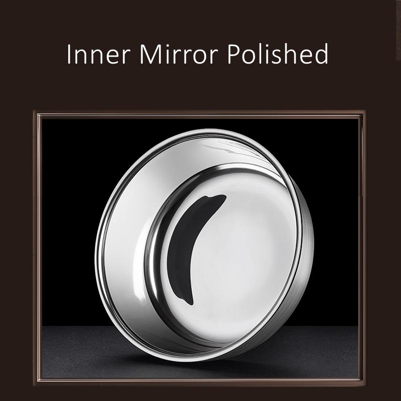 Сертификат LFGB Нержавеющая сталь 304 Пароварка для парового яичного крема с дышащей крышкой Тарелка диаметром 21 см Салатник Домашний таз