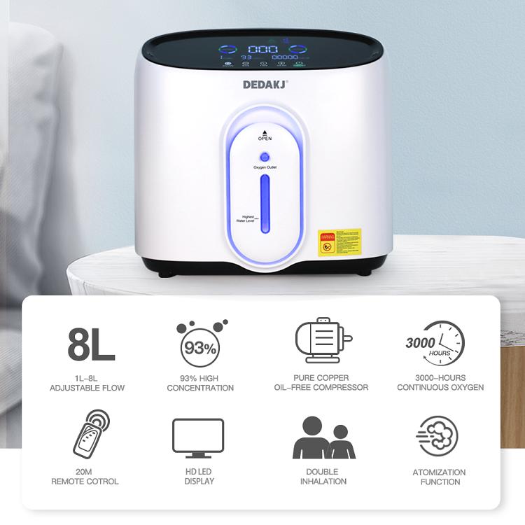 Тяжелый входящий генератор кислорода с инфракрасным дистанционным управлением и мониторингом в реальном времени с распылением