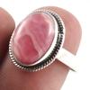Натуральный Родохрозит Драгоценный камень Ручной работы Серебро 925 пробы Подарочное Кольцо S.8 B3C02