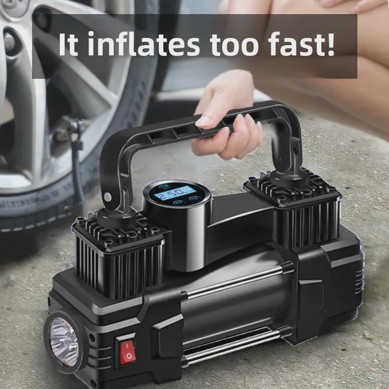 Цифровой дисплей портативный мини умный электрический автомобильный насос для шин с подсветкой