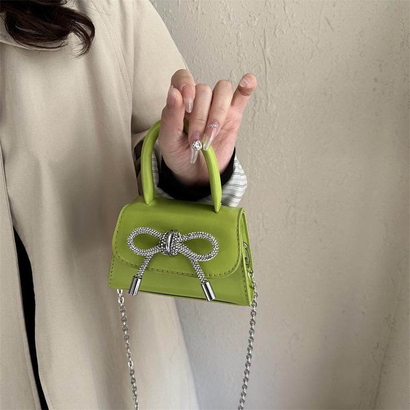 Сумка через плечо с французским бантом 2023 года - стильная маленькая квадратная сумка-мессенджер для женщин