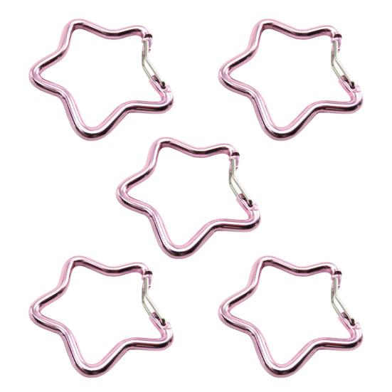 5 шт. карабин в форме пятиконечной звезды, прочный алюминиевый сплав, портативный, легкий, для кемпинга, скалолазания, подвесная пряжка