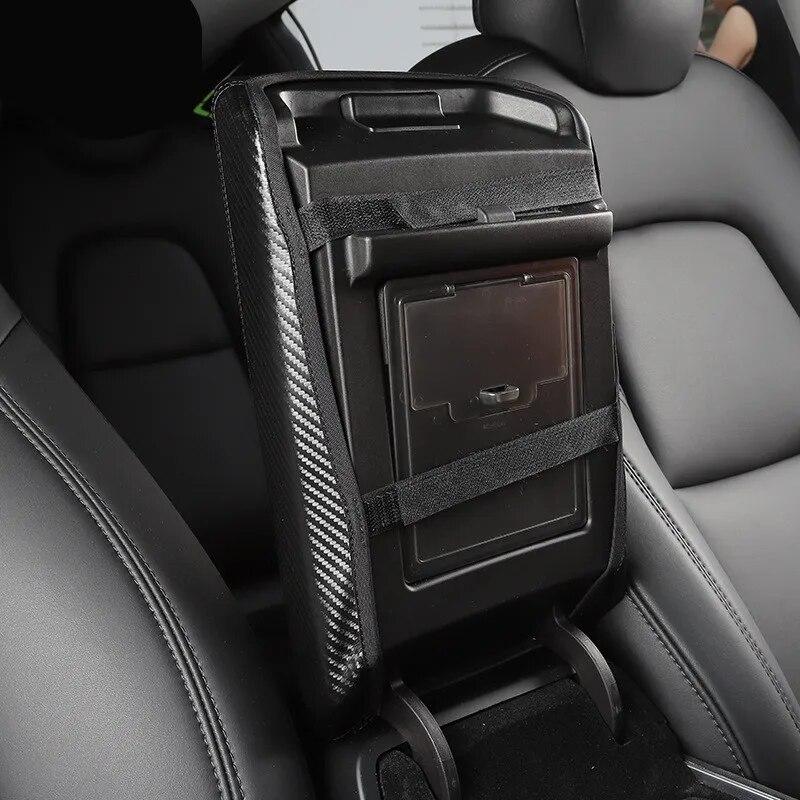 For Tesla Model 3 Model Y Car Armrest Box Protective Cover Central Control Armrest Cover Leather Accessories Decoration Interior
