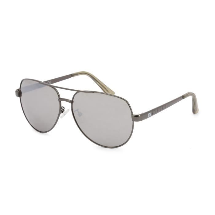 Lunettes de soleil pour homme Guess GF0215 - Gris - Monture en métal