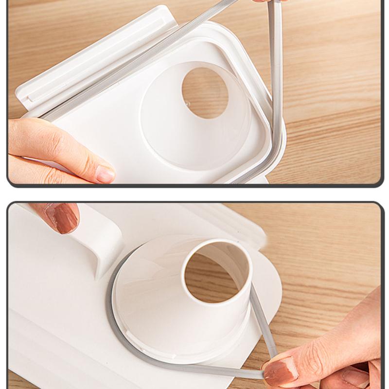 Дозатор для стирального порошка, зерно, контейнер для хранения риса, носик, мерный стакан, прозрачная коробка для моющего средства