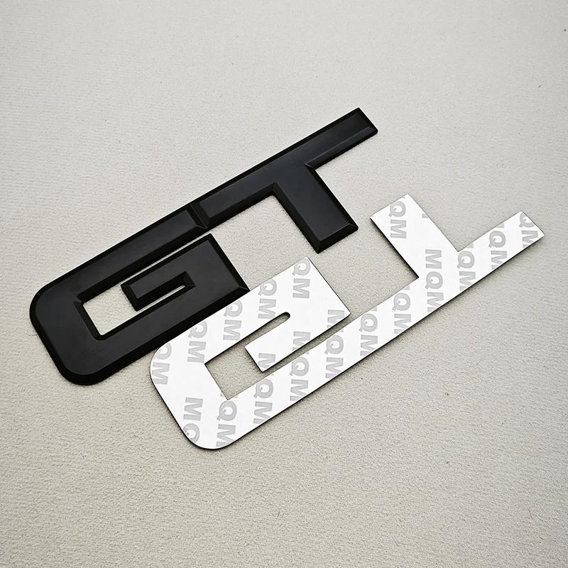gjbmq10 3D Metal Logo GT Car Rear Boot Trunk Emblem Fender Side Front Grille Badge Sticker Decals For Mustang GT Accessories
