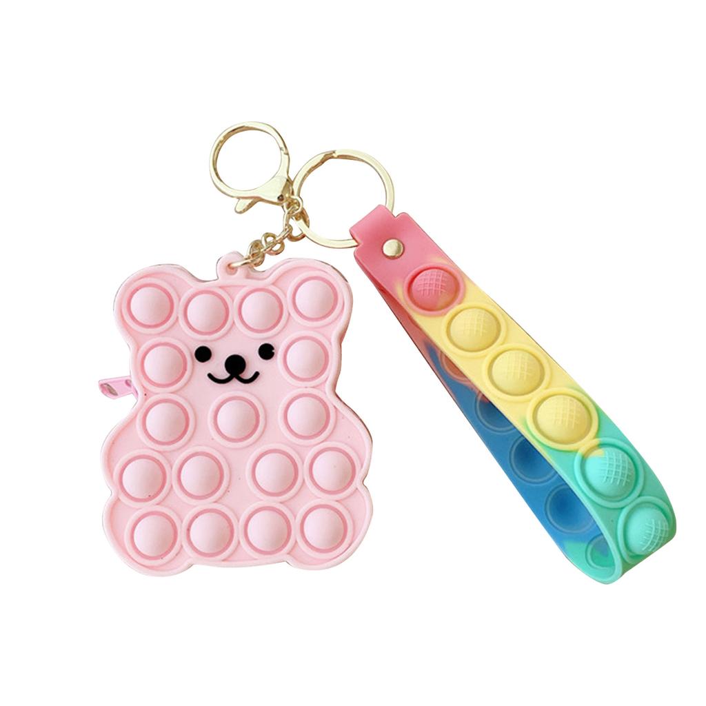 Push Bubble Сенсорные игрушки Мини-кошелек Детская сумка Силиконовый кошелек для монет