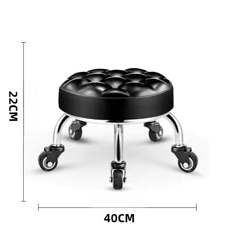 Утолщенная рама Круглый шкив Табурет Портативный Низкий Вращающийся стул Инструмент Бытовой Мобильный Универсальный Табурет на колесиках