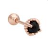 Onyx 14K Gold Needle Rose Gold Black Onyx Piercing (S8539520)