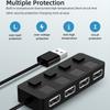 Концентратор USB 2.0. Мультиразветвитель USB. Расширитель на 4 порта. Несколько концентраторов USB 2.0. Используйте адаптер питания. Концентратор USB 2.0.