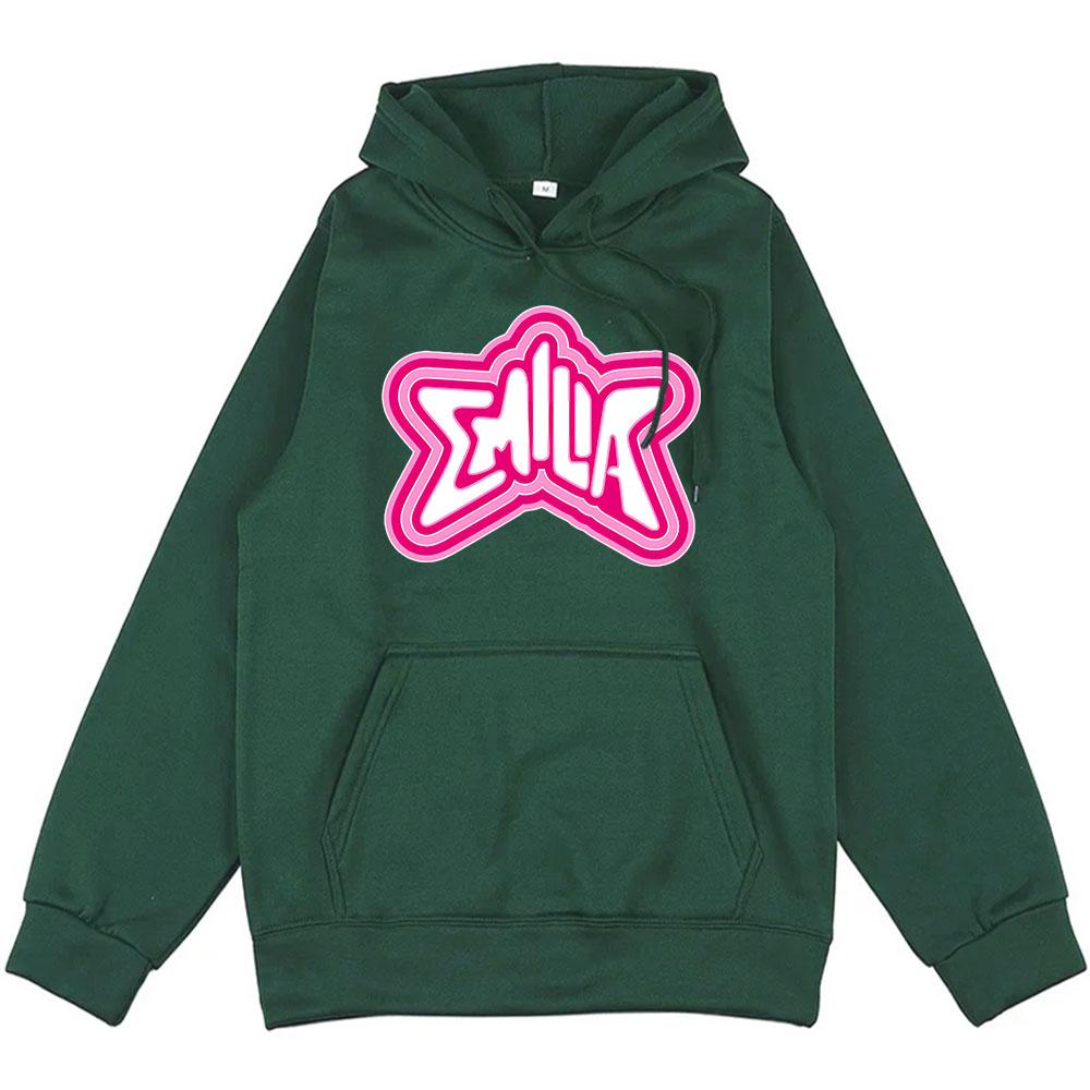 Emilia Mernes Hoodies Streetwear Long Sleeve Men Women Clothing Winter Comfortable Hooded Sweatshirt Funny Graphic