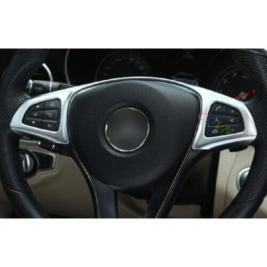 Steering Wheel Strip ABS Silver Cover Trim For Benz GLC X253 2016-2019