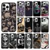 Skull Bones Phone Case for iPhone 14 13 12 11 Pro MAX X XS Max XR Mini SE 7 8 Plus Black Funda Coque Case