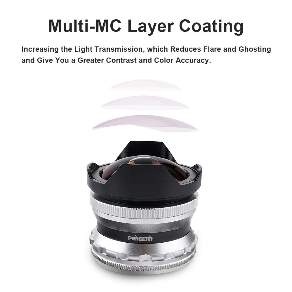 Сменный объектив для камеры PERGEAR, сверхширокоугольный объектив типа «рыбий глаз», ручной фиксированный фокус, совместимый с SONY NEX FS5 A6000 A6100 A6300 A6400