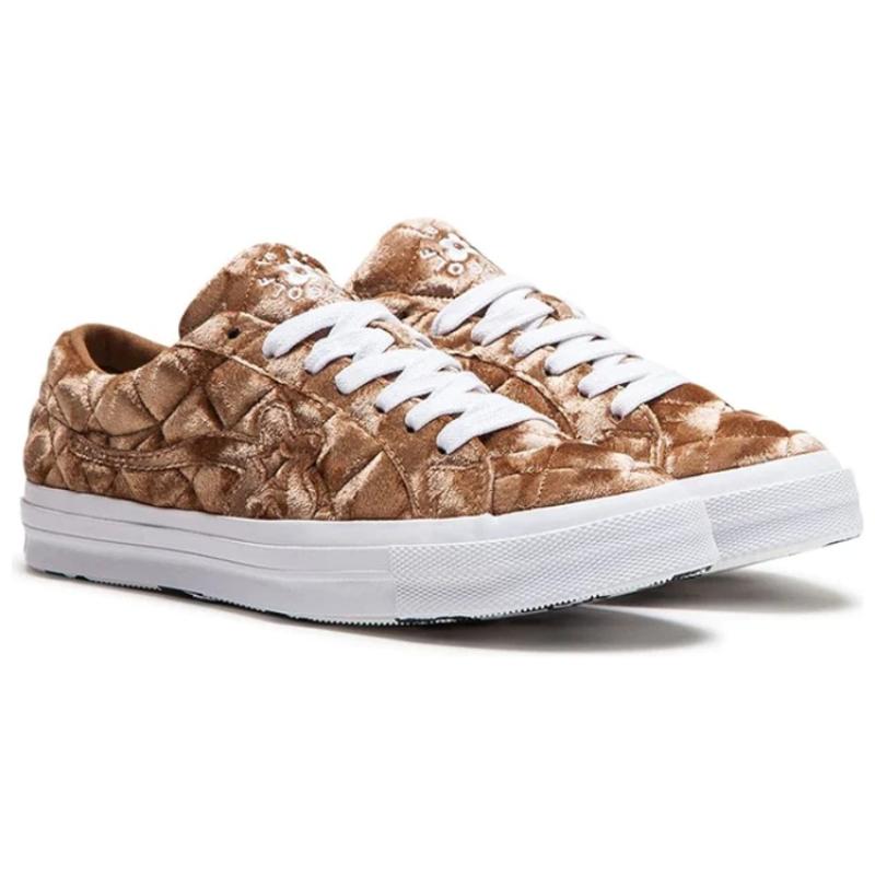 Golf Le Fleur x Converse One Star Модные Удобные Низкие Эспадрильи Унисекс Коричневые