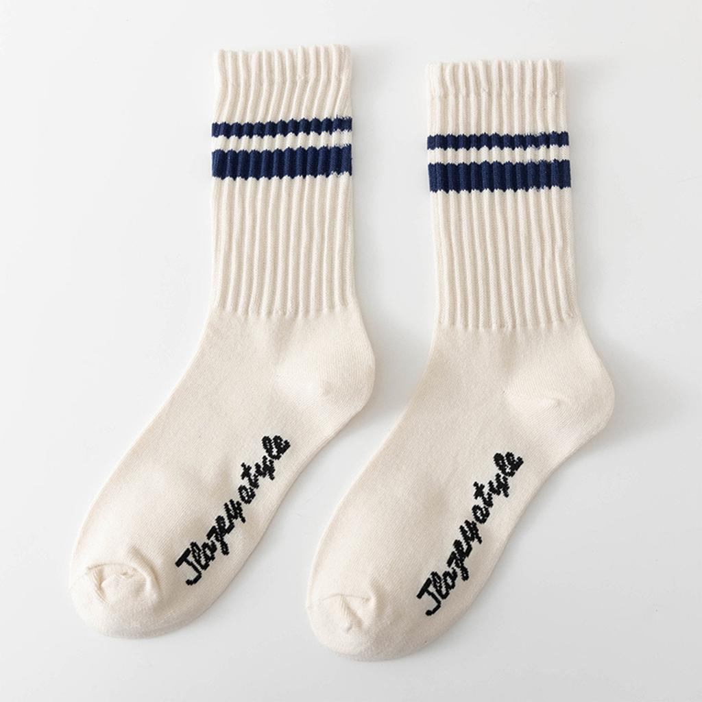 Полосатые носки с двумя полосками, японские бейсбольные носки, баскетбольные парные академические ветрозащитные носки, модные хлопковые спортивные носки для мужчин и женщин