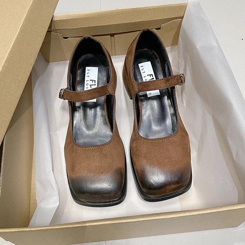 Туфли на каблуках, сабо на платформе, круглый носок, неглубокий носок, модная женская обувь, повседневные кроссовки, новые удобные