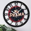 Retro Classic 25cm Circular Iron Wall Clock for Home Office Decor