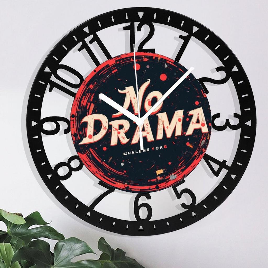 Retro Classic 25cm Circular Iron Wall Clock for Home Office Decor