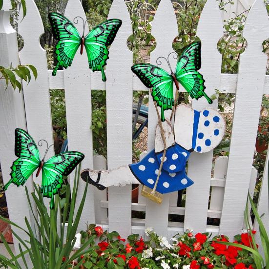 Iron Butterflies Wall Decoration Home Living Outdoor Room Bathroom Indoor Office Metal Wall Art