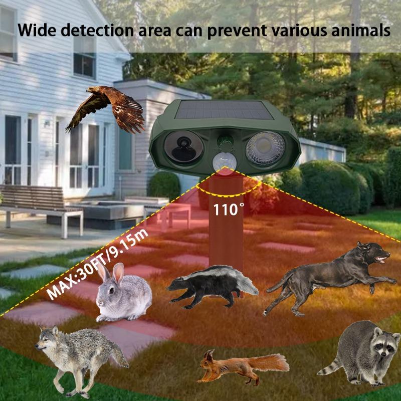 Solar Ultrasonic Mouse Repeller Waterproof Animal Repeller Outdoor Patio Lawn Dog and Wolf Repeller