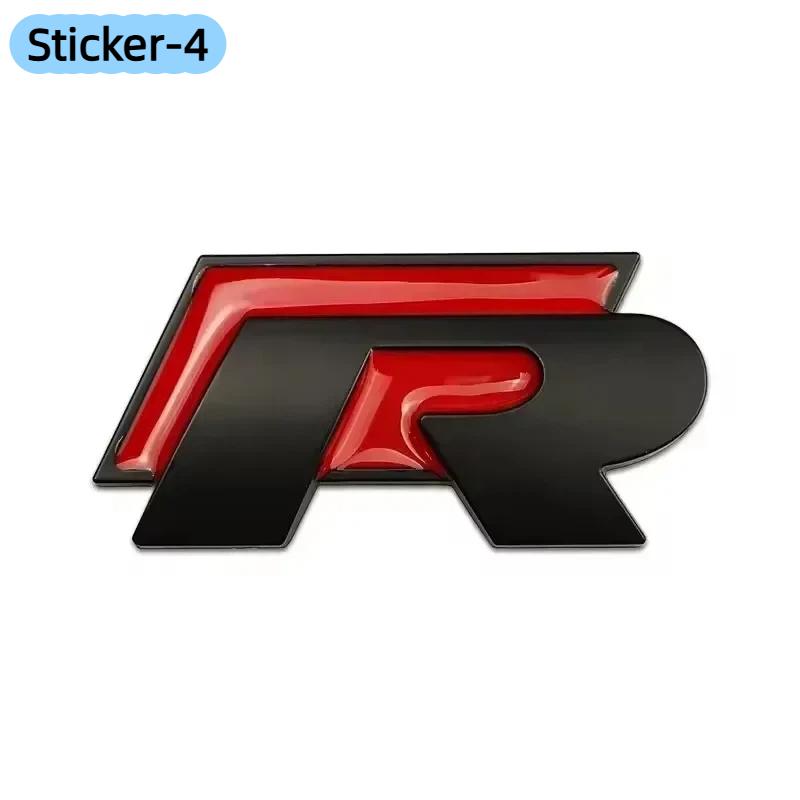 3D Metal R Emblem Car Trunk Badge Sticker for G-olf R Line P-olo P-assat J-etta T-ouareg