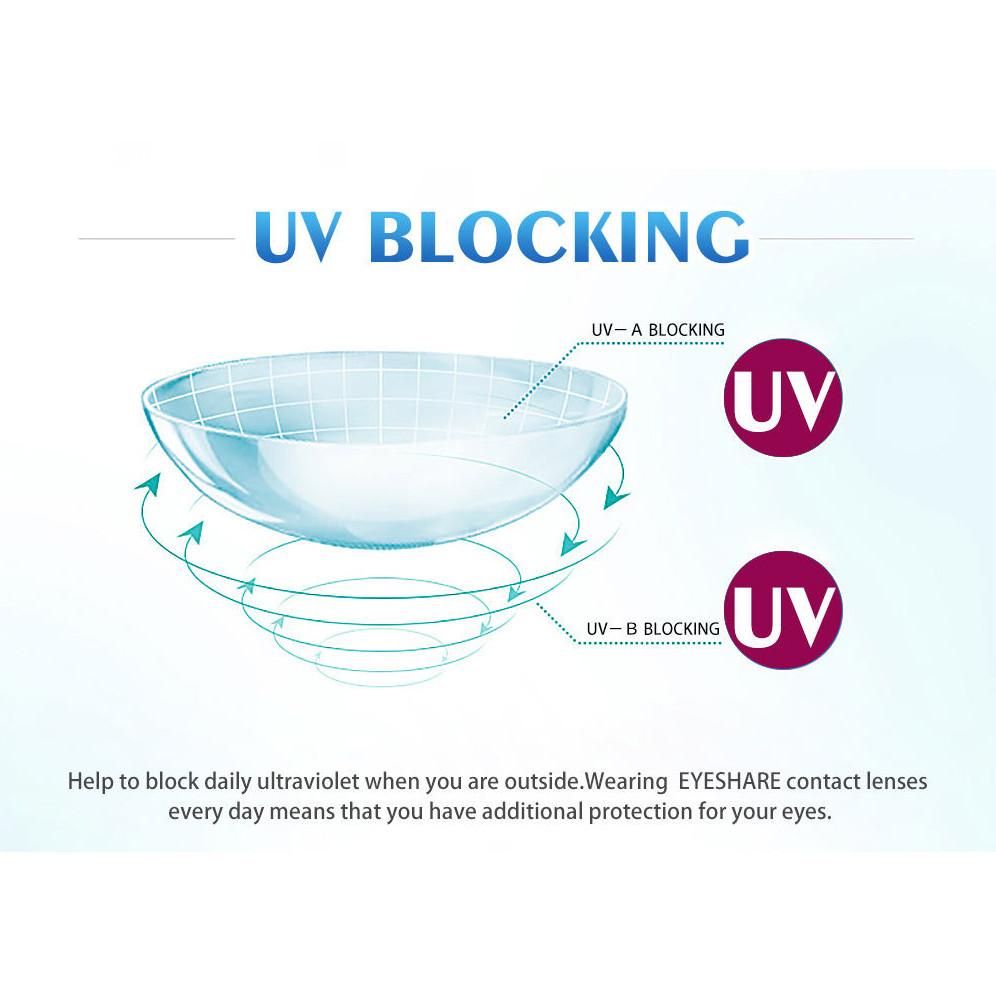 Eyeshare 1pair Gray Color Contact Lenses for Eyes Natural Soft Lens 14.5mm Big Eyes Contacts Annual Use