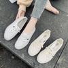 Fashion Women's Genuine Solid Color Simple Versatile Sports Shoes 2024 Spring and Autumn Casual Lace-Up Flat Comfortable Low-top Shoes