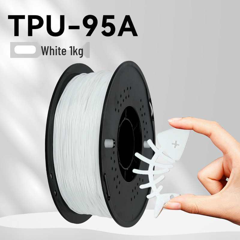 1KG TPU 3D Printing Filament, 1.75mm, Soft & Elastic for FDM Printers