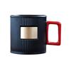 Starbucks-Inspired Vertical Stripe Coffee Mugs - American Style