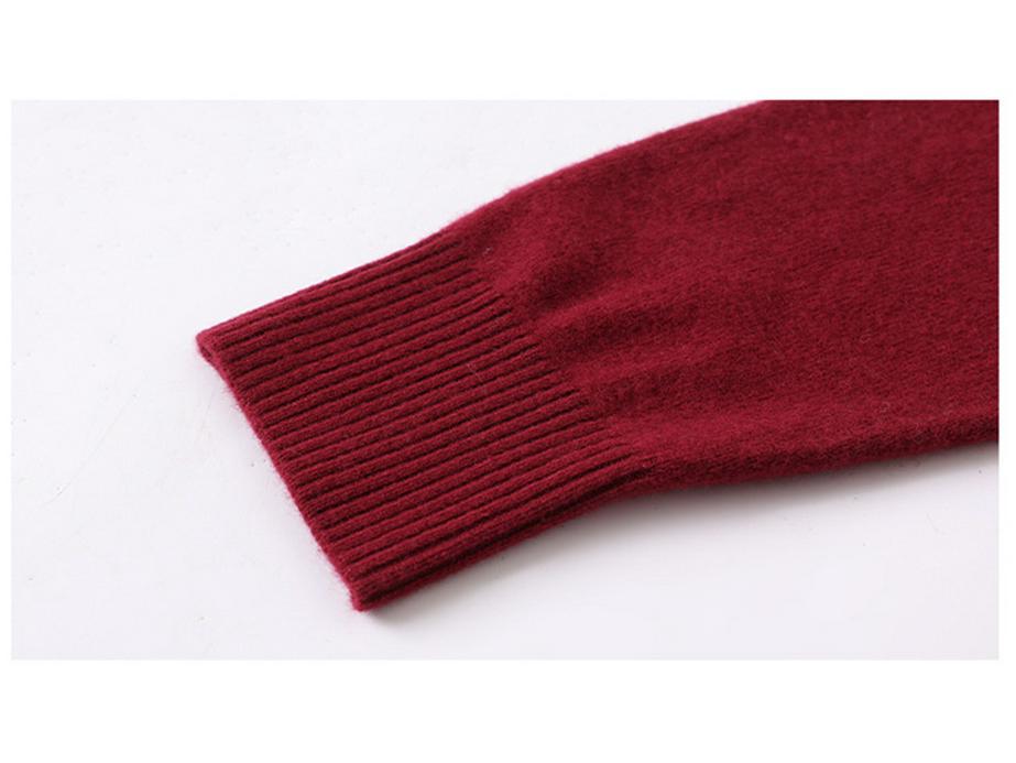 Женский кардиган из 100% чистой шерсти - Новый осенне-зимний свитер с круглым вырезом для мамы