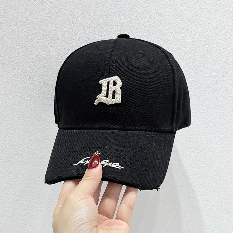 Baseball Cap Women Embroidered Letter Cotton Casual Sun Hat For Autumn